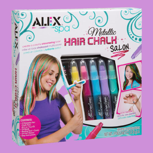 5-Color Alex Spa Metallic Hair Chalk Salon $5.99 (Reg. $15)  – Includes 48 Accessories and Beading Tool