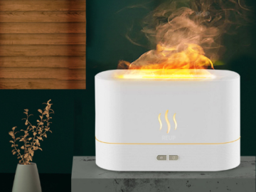 Enjoy a relaxing environment with this Flame Aroma Diffuser Air Humidifier For Just $16.45 (Reg. $33.26)