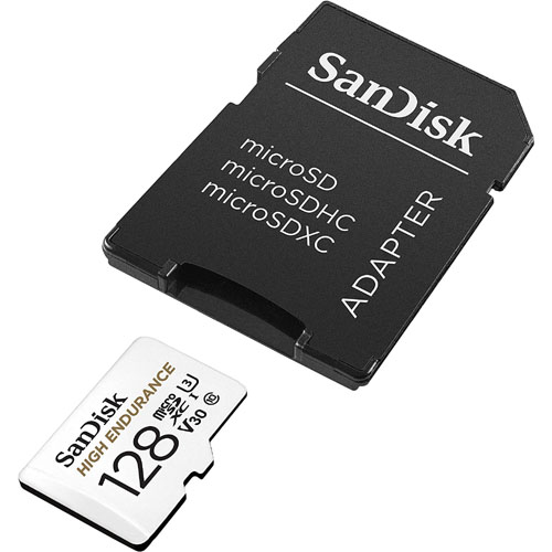 SanDisk 128GB High Endurance Video MicroSDXC Card with Adapter $14.99 (Reg. $26) – Ideal for Dash Cams and Home Monitoring Systems!