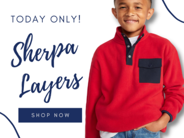 Today Only! Old Navy Black Friday! Sherpa Layers for Men, Women, Boys and Girls from $12 (Reg. $49.99)