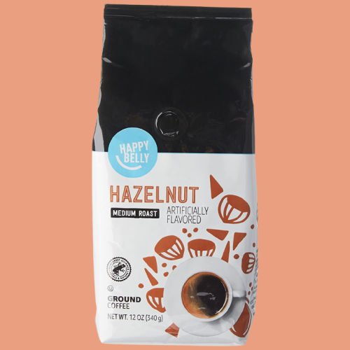 Happy Belly Medium Roast Ground Coffee, Hazelnut, 12 oz as low as $2.95 Shipped Free (Reg. $5) – Amazon Brand