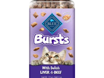 Blue Buffalo Bursts Chicken Liver & Beef Crunchy Cat Treats, 12 Oz as low as $2.55 After Coupon (Reg. $11) + Free Shipping + MORE