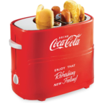 Amazon Black Friday! Nostalgia Coca-Cola 2 Slot Bun Hot Dog Toaster $19.99 (Reg. $30) – Mini Tongs Included!