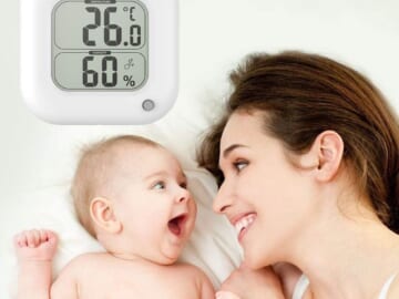 Amazon Cyber Deal! Square Thermometer and Hygrometer with Temperature Humidity Display Temperature Sensor $7.96 (Reg. $17) – FAB Ratings! Prime Members only!