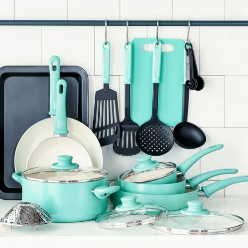 Walmart Cyber Monday: GreenLife Soft Grip Ceramic Non-stick Cookware Set,18 Piece – $59 (Reg. $129.99)