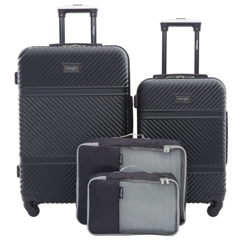 Walmart Cyber Monday: Wrangler 4 Pc Hardside Spinner Luggage Set – $73 (Reg. $300)