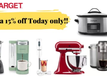 Extra 15% off Small Kitchen Appliances at Target | Today Only!