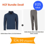 Eddie Bauer Men’s Bundle: Joggers + Quarter Zip Pullover $24.99 Shipped (Reg. $125) – HOT Bundle Deal!