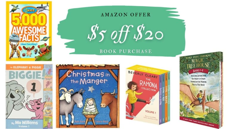 Amazon | Instant $5 Off $20 Book Purchase