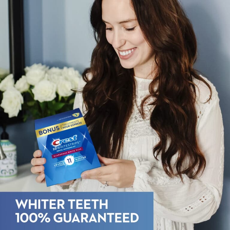 32 Count Crest 3D Whitestrips, Glamorous White as low as $23.79 Shipped Free (Reg. $40) – $0.75 per strip, or $1.49 per 2-strip treatment! 16 Treatments Total!