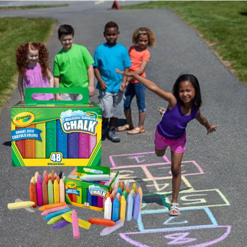 48 Count Crayola Washable Sidewalk Chalk Set $3.70 (Reg. $7.67) – 8¢ each