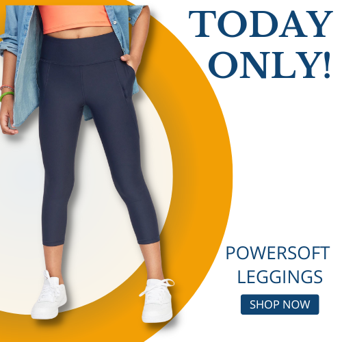 Today Only! Girl’s Powersoft Leggings $10 (Reg. $29.99) + for Women!