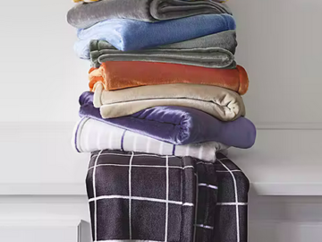 Home Expressions Velvet Plush Solid Throws only $7.99!