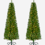 *HOT* Set of 2 Holiday Living 6-Foot Pre-lit Slim Artificial Christmas Trees only $69 shipped!