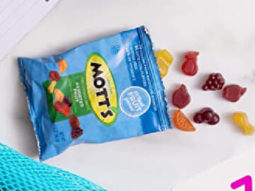 FOUR Boxes of 40 Count Mott’s Assorted Fruit Flavored Snacks as low as $5.47 EACH Box After Coupon (Reg. $10) + Free Shipping! 14¢/ 0.8 oz pouch + Buy 4, Save 5% – Gluten-free, Excellent Source of Vitamin C