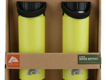 2 Pack Ozark Trail 24 Ounce Double Wall Vacuum Sealed Stainless Steel Water Bottle $9.98 (Reg. $17) – 7 Colors!