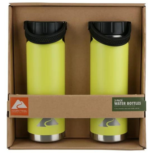 2 Pack Ozark Trail 24 Ounce Double Wall Vacuum Sealed Stainless Steel Water Bottle $9.98 (Reg. $17) – 7 Colors!