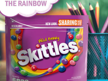 FOUR Skittles Sharing Size Bag, 15.6 oz as low as $2.87 EACH After Coupon (Reg. $6.38) + Free Shipping + Buy 4, save 5%