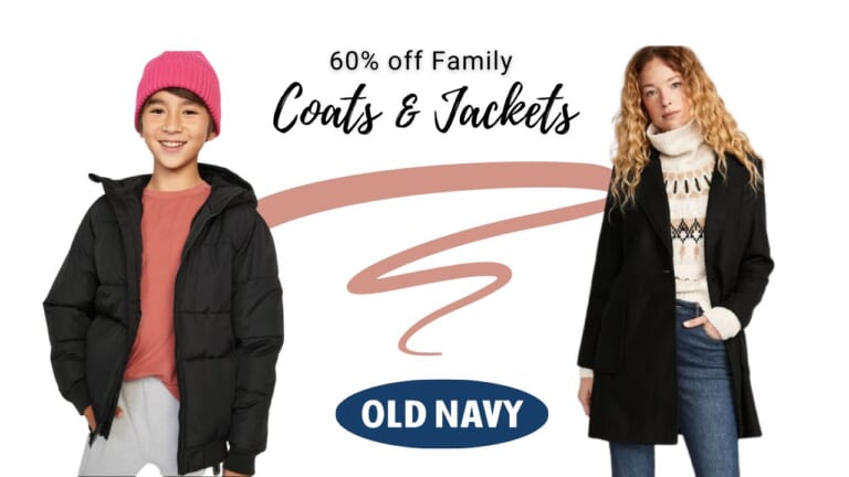 Old Navy | 60% off Coats & Jackets for the Family