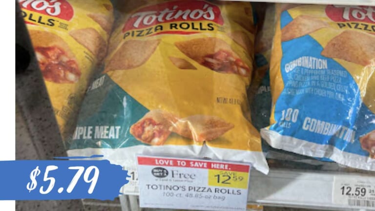 100-ct. Totino’s Pizza Rolls for $5.79 (reg. $12.59)