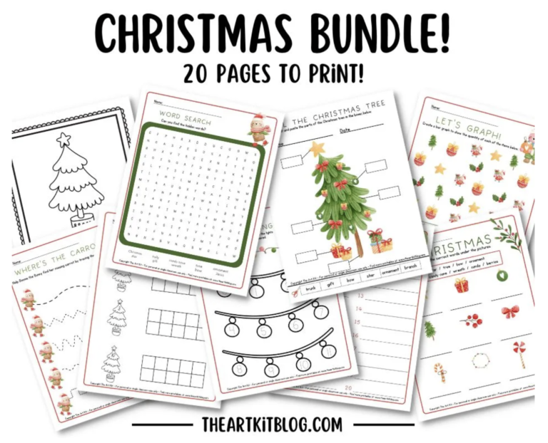 Free Printable 20-Page Christmas Bundle