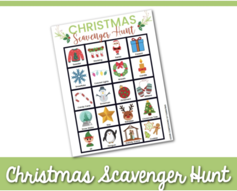 Free Printable Christmas Scavenger Hunt