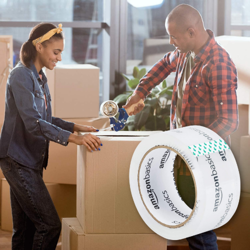 6-Count 54.6 Yards Amazon Basics Packing Tape, Crystal Clear $7.48 (Reg. $12.61) – for Moving, Storage and Packing, Shipping and Mailing! $1.25/tape!