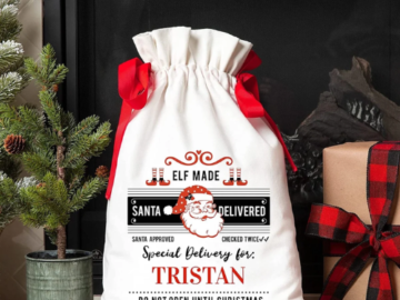 Personalized 2022 Drawstring Santa Gift Bags $9.99 Shipped Free (Reg. $29.99) – 3 Variants!