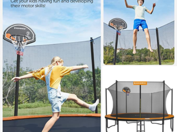 15-Foot Trampoline with Enclosure and Basketball Hoop at $198 After Code (Reg. $330) + Free Shipping – 1.5K+ FAB Ratings!