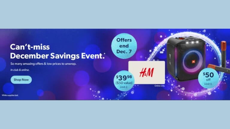 Sam’s Club December Savings Event