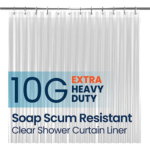 LiBa PEVA 10-Gauge Shower Curtain Liner, 72” W x 72” H, Clear as low as $11.69 Shipped Free (Reg. $18.99) – 212K+ FAB Ratings!