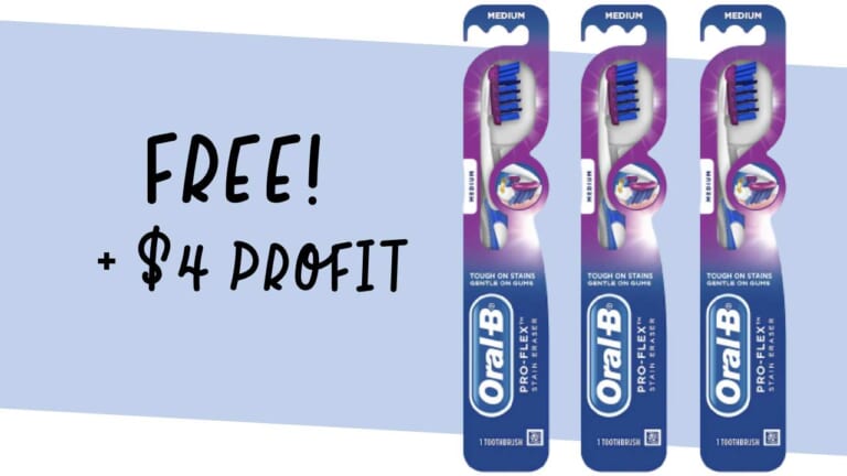 Get 3 Oral-B Toothbrushes for FREE + $4 Profit!