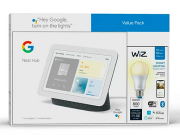 *HOT* Google Nest Hub (Gen 2) with Wiz Smart LED Light Bulb only $39 shipped!