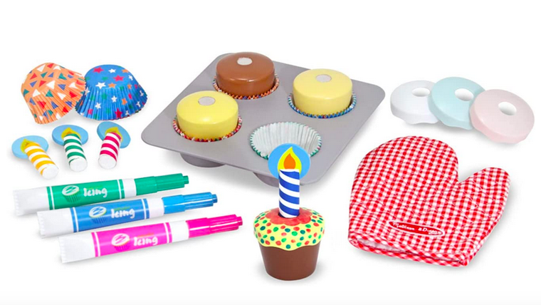 Melissa & Doug Bake and Decorate Wooden Cupcake Play Food Set only $11.59!