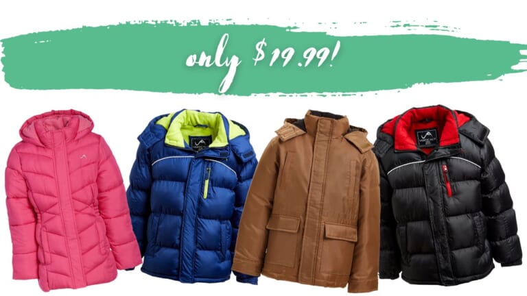 Kids Puffer Jackets Only $19.99!