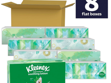 Kleenex Expressions Soothing Lotion Facial Tissues, 8 Boxes only $12.02 shipped!