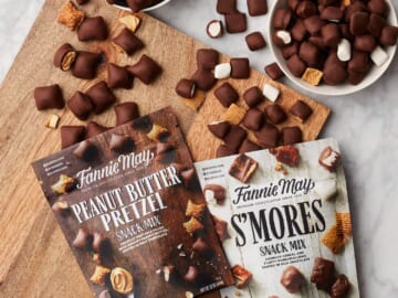 Fannie May 18-oz Milk Chocolate S’mores Snack Mix + 22-oz Peanut Butter Filled Pretzel Snack Mix Bundle as low as $25.48 Shipped Free (Reg. $30)