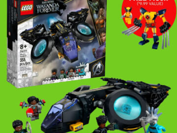 LEGO Marvel Black Panther Wakanda Forever Shuri’s Sunbird with Bonus LEGO Wolverine Mech Armor $49.97 Shipped Free (Reg. $60) – 496 Pieces Total!