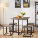 5-Piece Industrial Kitchen Table & Chairs Set $110 After Coupon (Reg. $170) + Free Shipping! Space-Saving Design