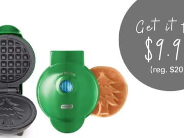 Christmas Tree Mini Waffle Maker $9.99 (reg. $20)