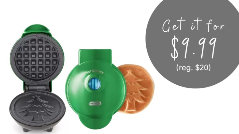 Christmas Tree Mini Waffle Maker $9.99 (reg. $20)