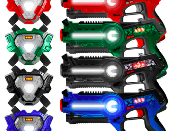 *HOT* Set of 4 Infrared Laser Tag Blasters and Vests for Kids & Adults — Just $49.99 shipped!