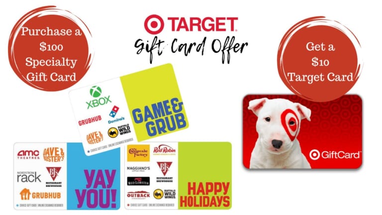 $10 Target Card with $100 Specialty Gift Card Purchase