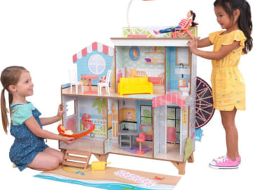 TWO KidKraft Ferris Wheel Fun Beach House Dollhouse from $36.99 EACH (Reg. $100) – FAB Ratings! Two-Sided with 19 Play Accessories + Save $10 when you buy $50 of select items