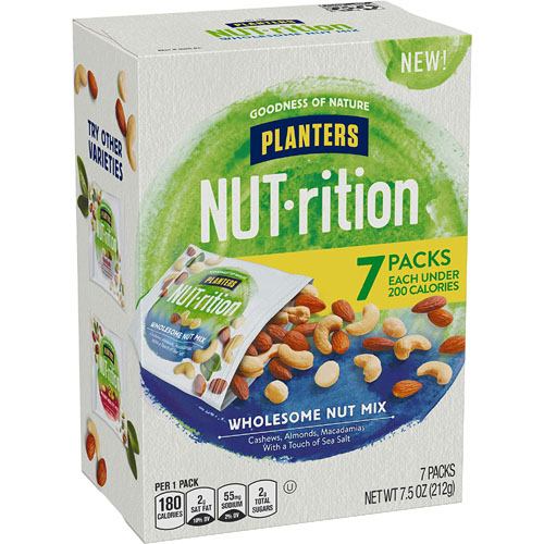 7-Count Planters Nutrition Wholesome Nut Mix as low as $3.74 Shipped Free (Reg. $6.28) – $0.94 each! Cashews, Almonds and Macadamias Snack Mix