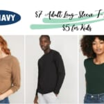 Old Navy | $7 Long-Sleeve Tees for Adults & $5 for Kids