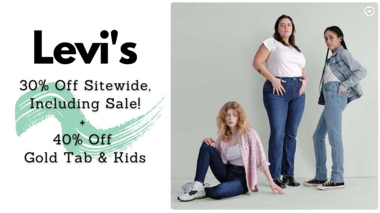 Levi’s | 30% Off Sale + 40% Off Kids + Free Shipping!