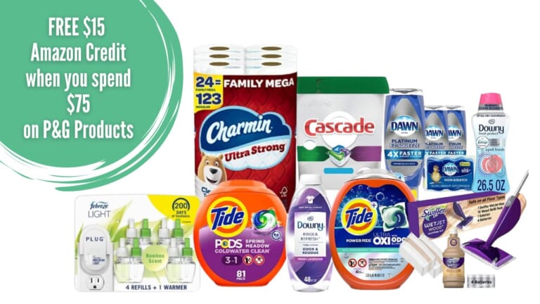 FREE $15 Amazon Credit w/ $75 P&G Purchase