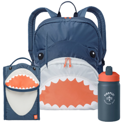 3-Piece Firefly Outdoor Gear Finn the Shark Kid’s Combo Set $15 (Reg. $29.94) – Backpack, Lunch Bag, Water Bottle