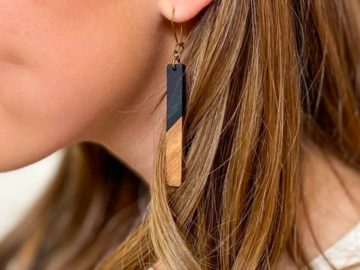 Geometric Wooden Earrings only $9.99 shipped!